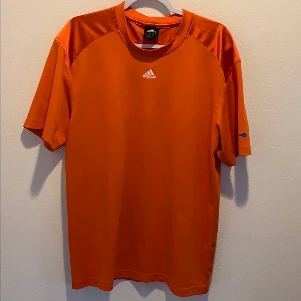 Adidas Climalite Orange Shirt Size L.​​​​​​​​​​​​​​​​​​​